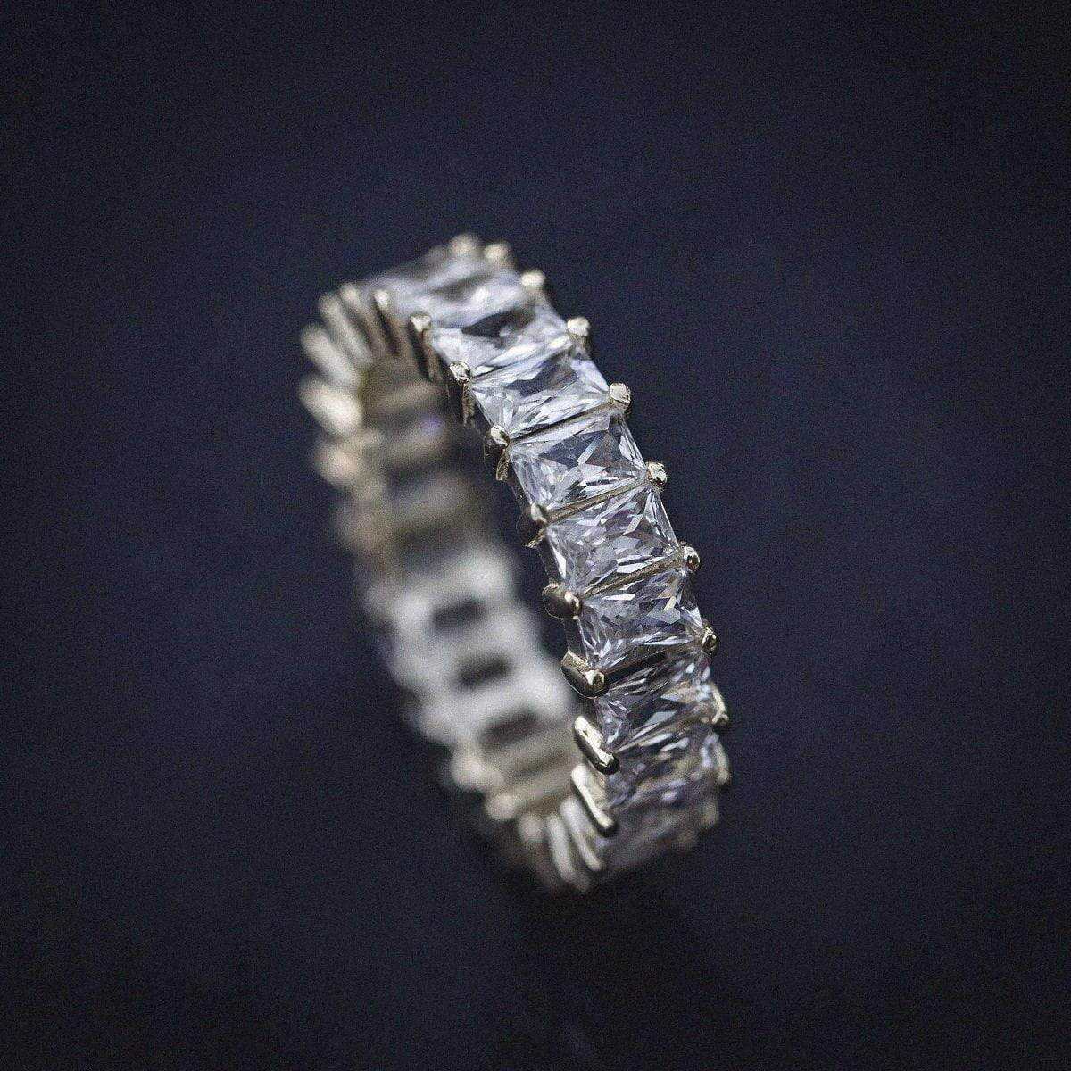 14k Solid Gold Baguette Ring in Yellow Gold-VS Diamonds