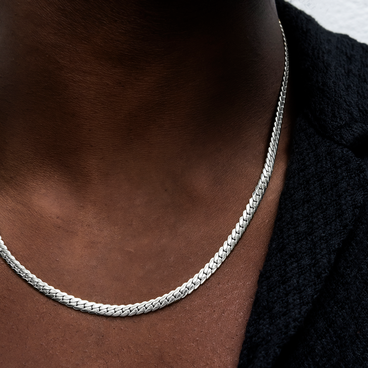 South Beach Cuban™ Chain in White Gold- 5mm