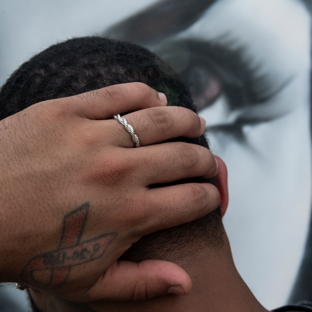 4MM Rope Ring in White Gold