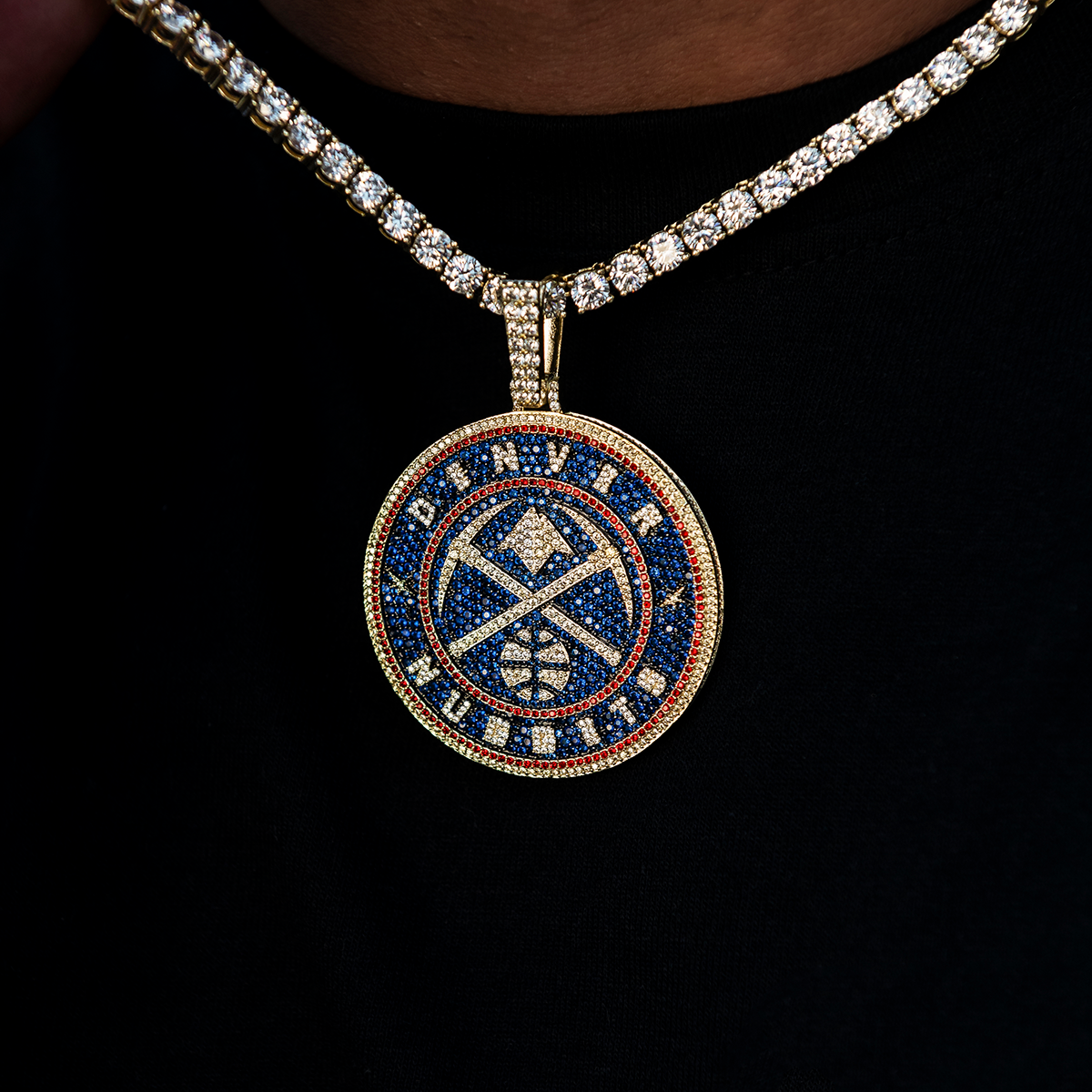 Denver Nuggets Official NBA Large Logo Pendant