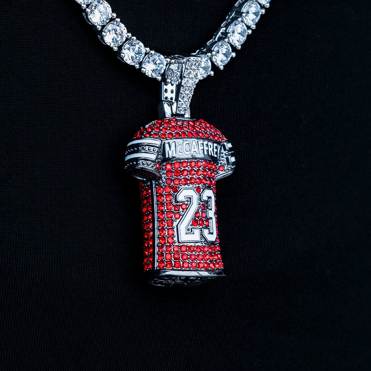 San Francisco 49ers Christian McCaffrey Jersey Pendant