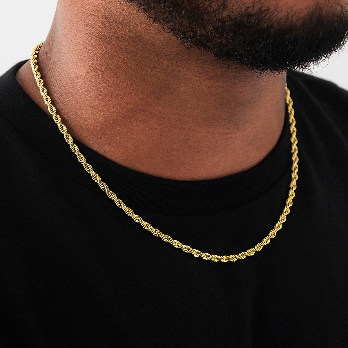 Rope Chain in Yellow Gold - 2mm