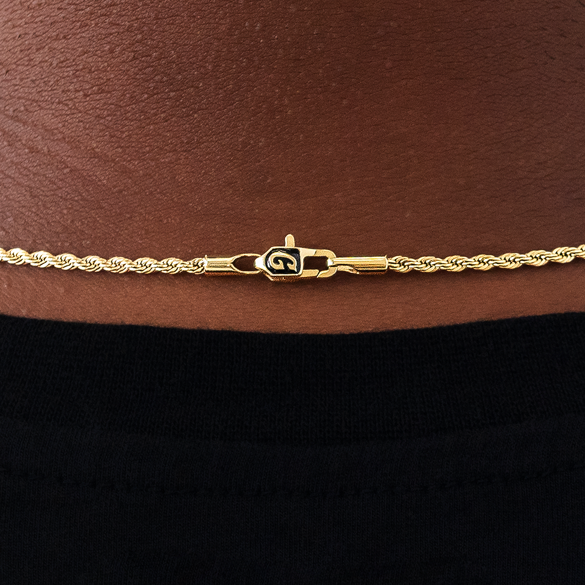 Rope Chain in Yellow Gold - 2mm