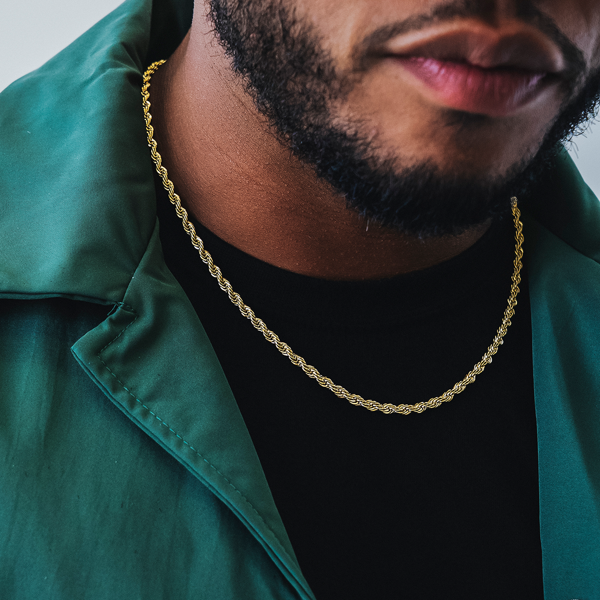 Rope Chain in Yellow Gold- 4mm