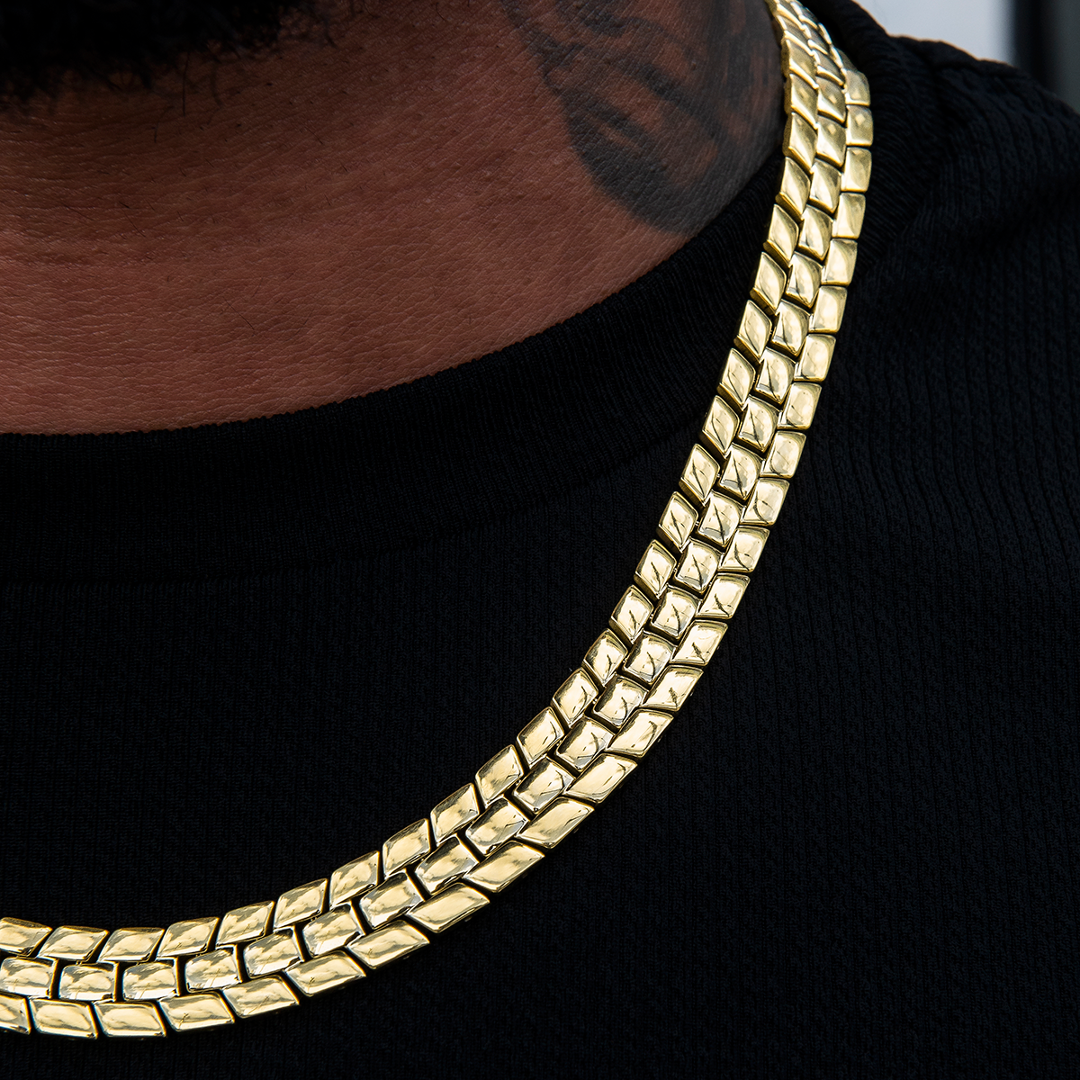 12MM Spine Chain - Yellow Gold