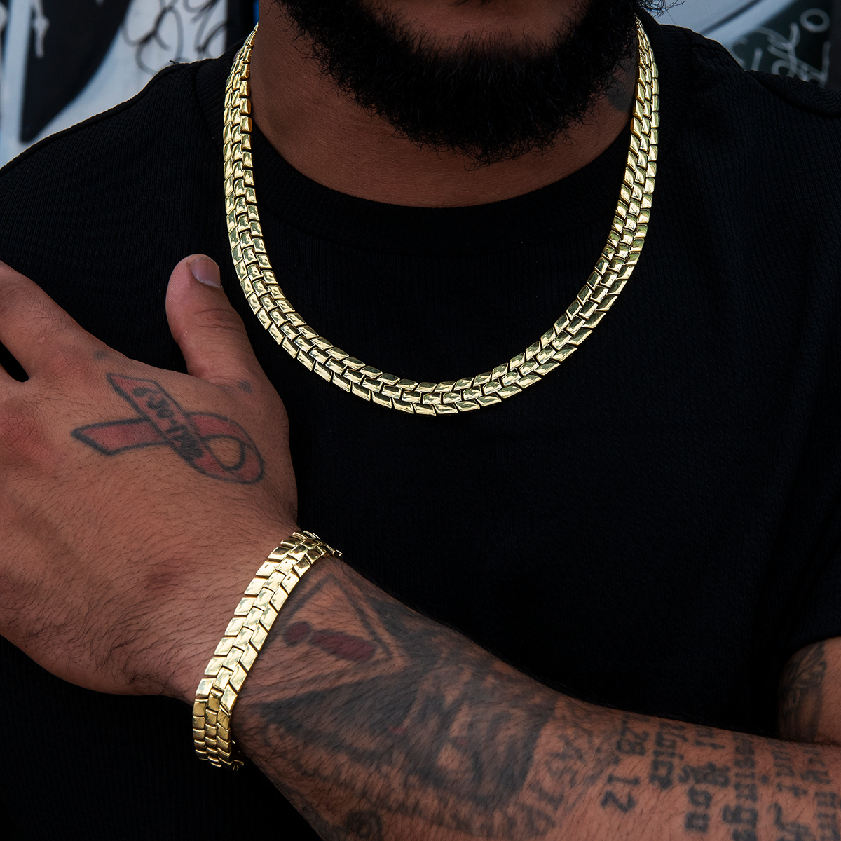 12MM Spine Chain - Yellow Gold