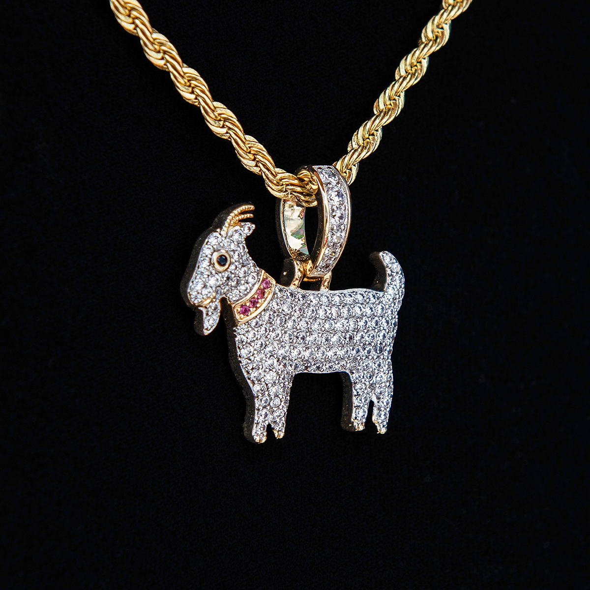 Micro GOAT Pendant in Yellow Gold