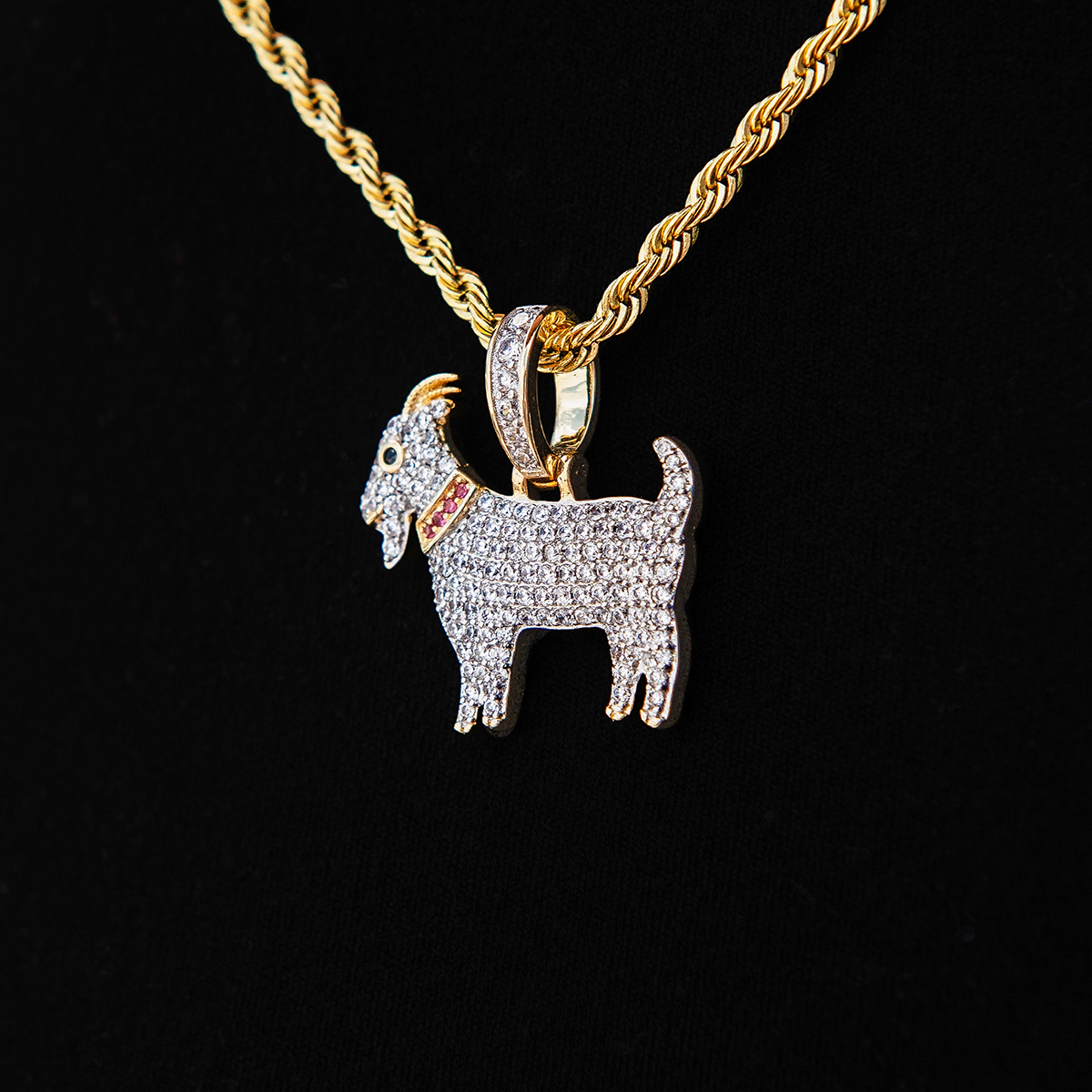 Micro GOAT Pendant in Yellow Gold