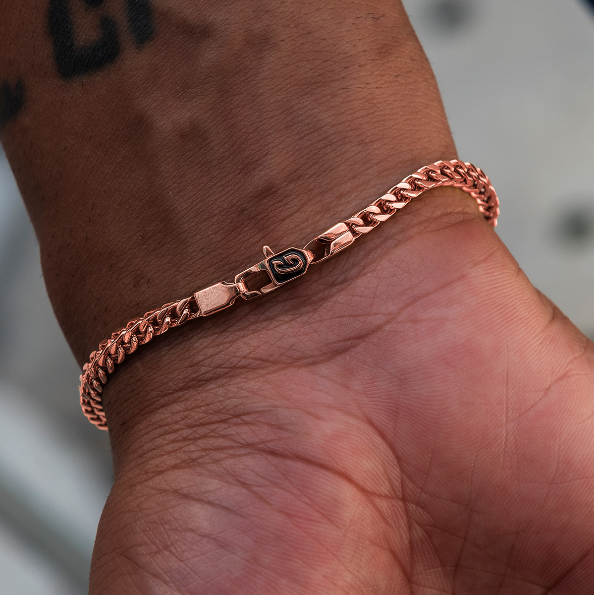 Franco Bracelet in Rose Gold- 3mm