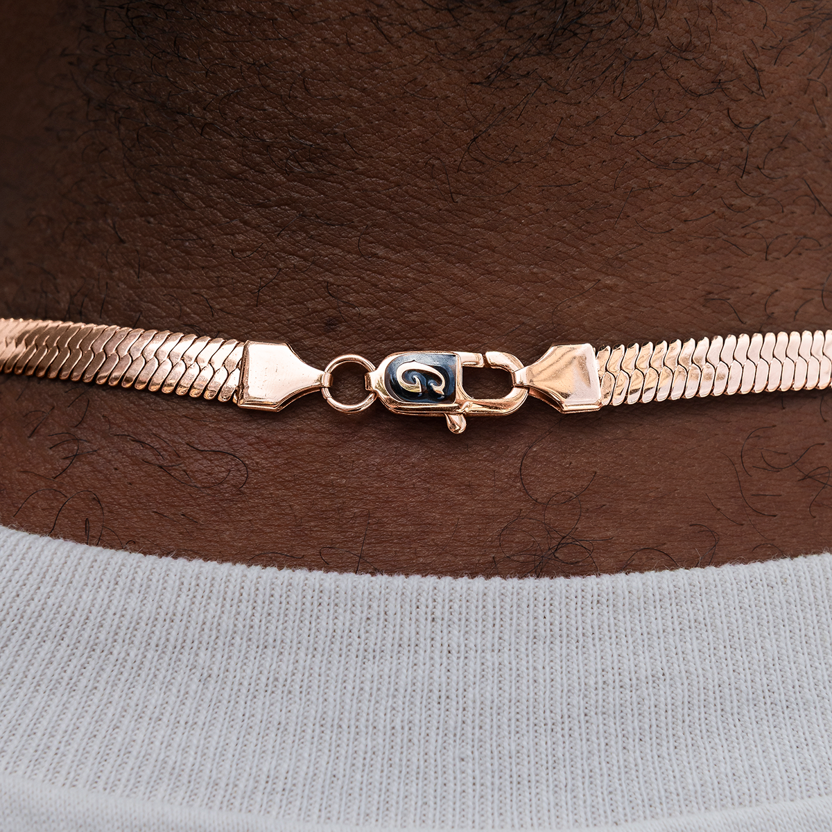 Herringbone Chain in Rose Gold- 6mm