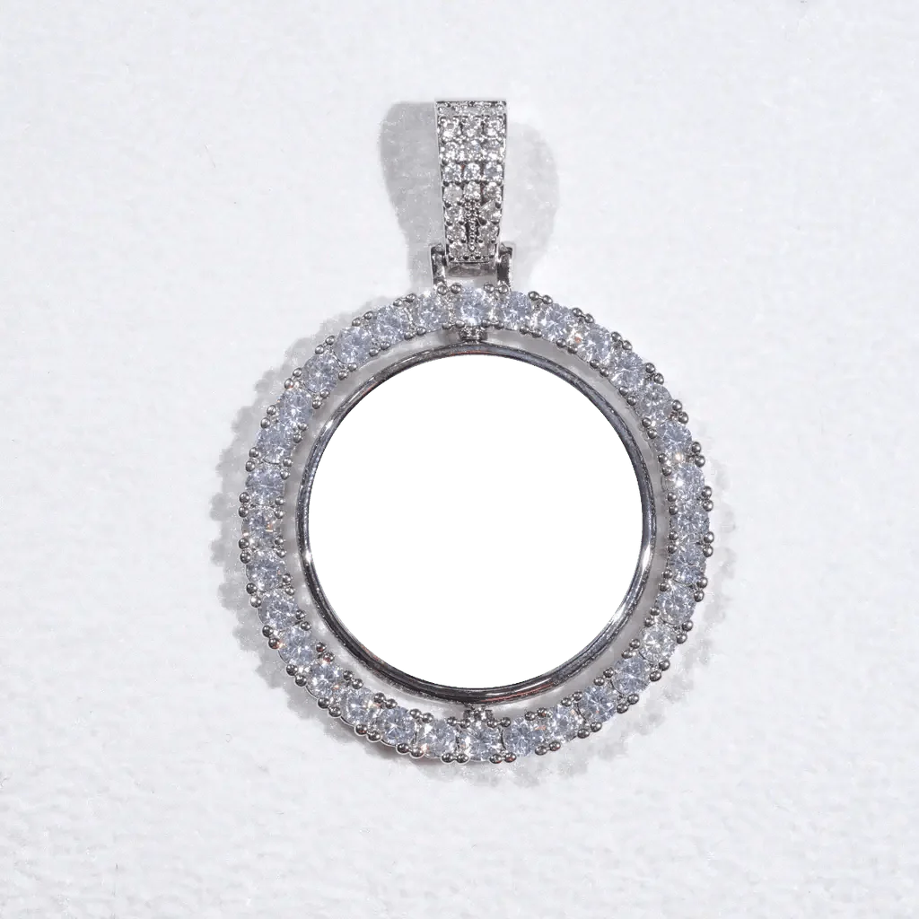 3D SPINNING 2-FACED CUSTOM PICTURE ROUND PENDANT - 42mm