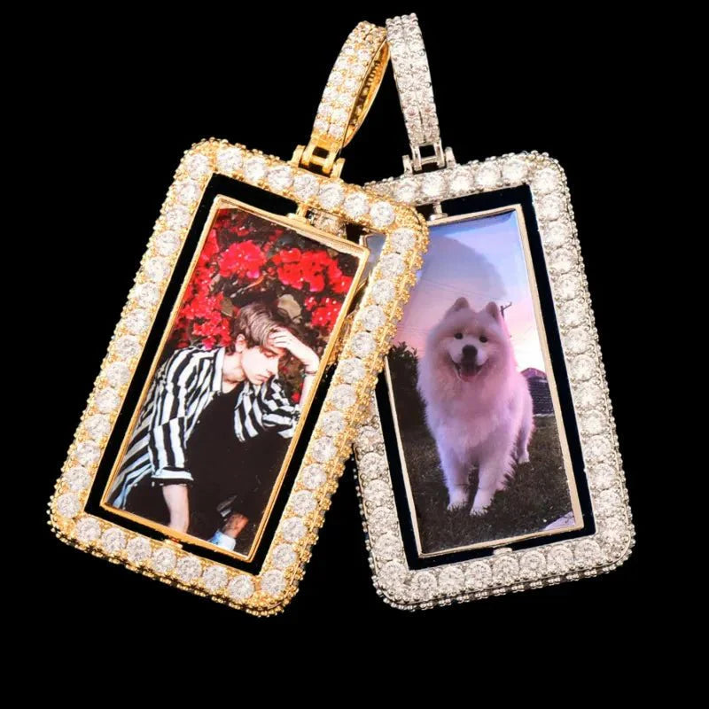 3D Custom Rotating Rectangular Pendant - 32mm