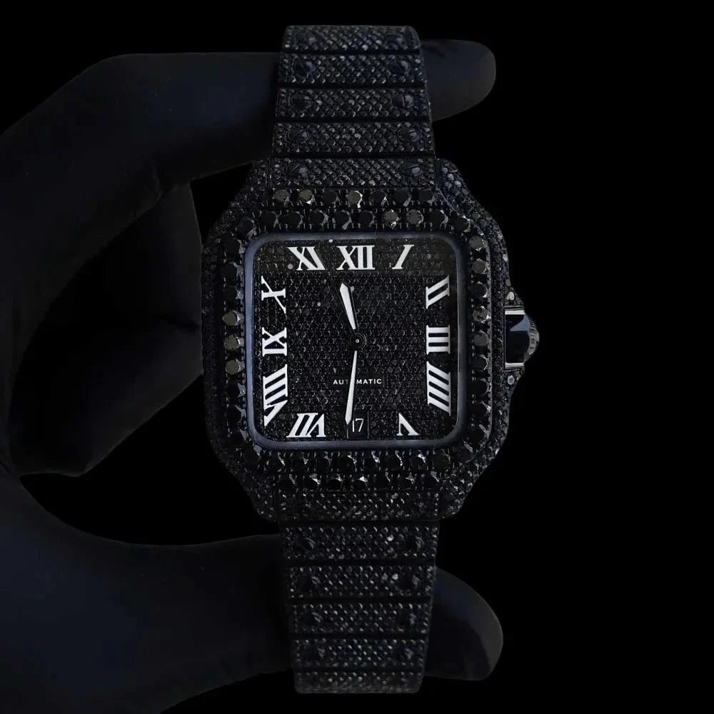 40MM Fully Iced Out Square Watch