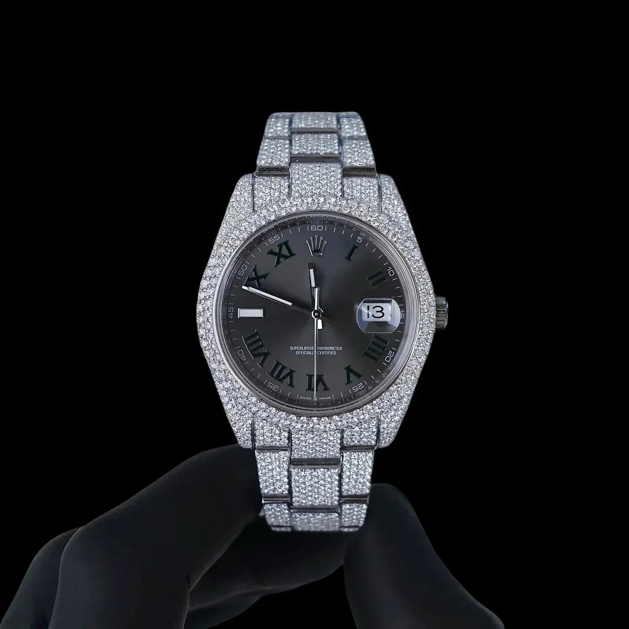 42MM Fully Iced Gray Dial Watch Era® 316