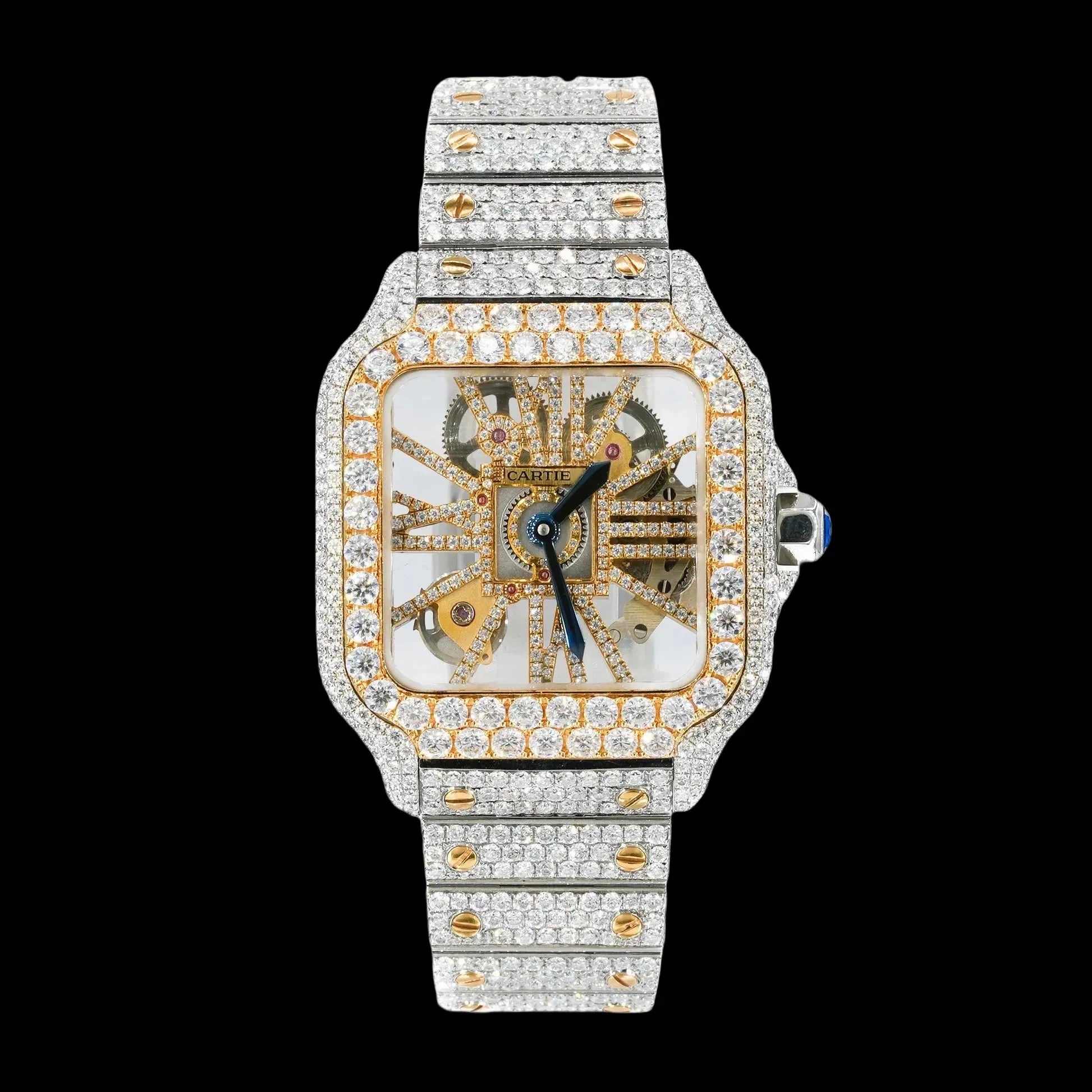 42mm Full Iced Square Skeleton White Gold Two-Tone Era®316 Watch