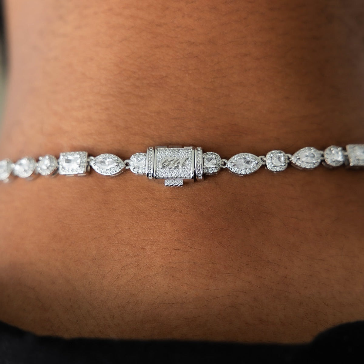 Mixed Diamond Pave Chain in White Gold