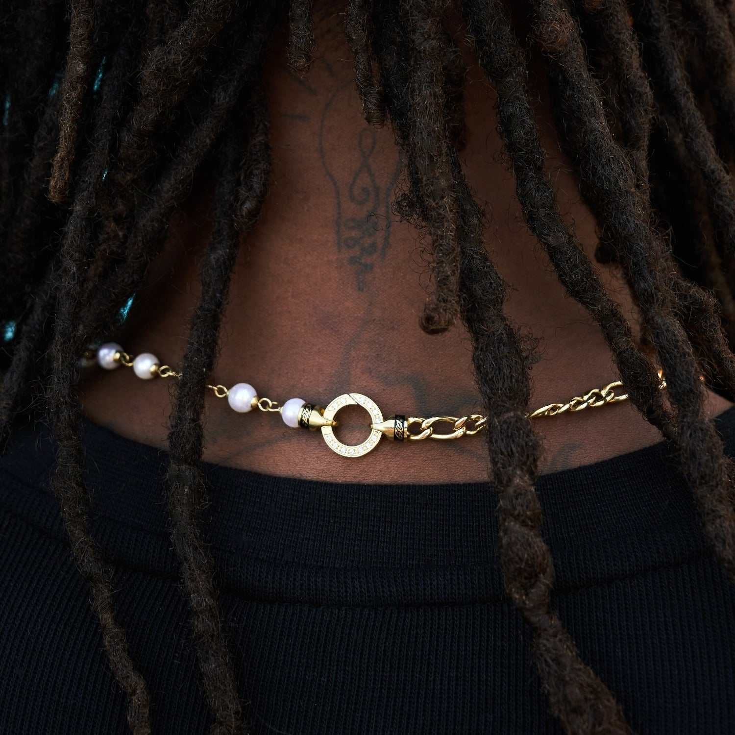 Figaro Link + Pearl Chain