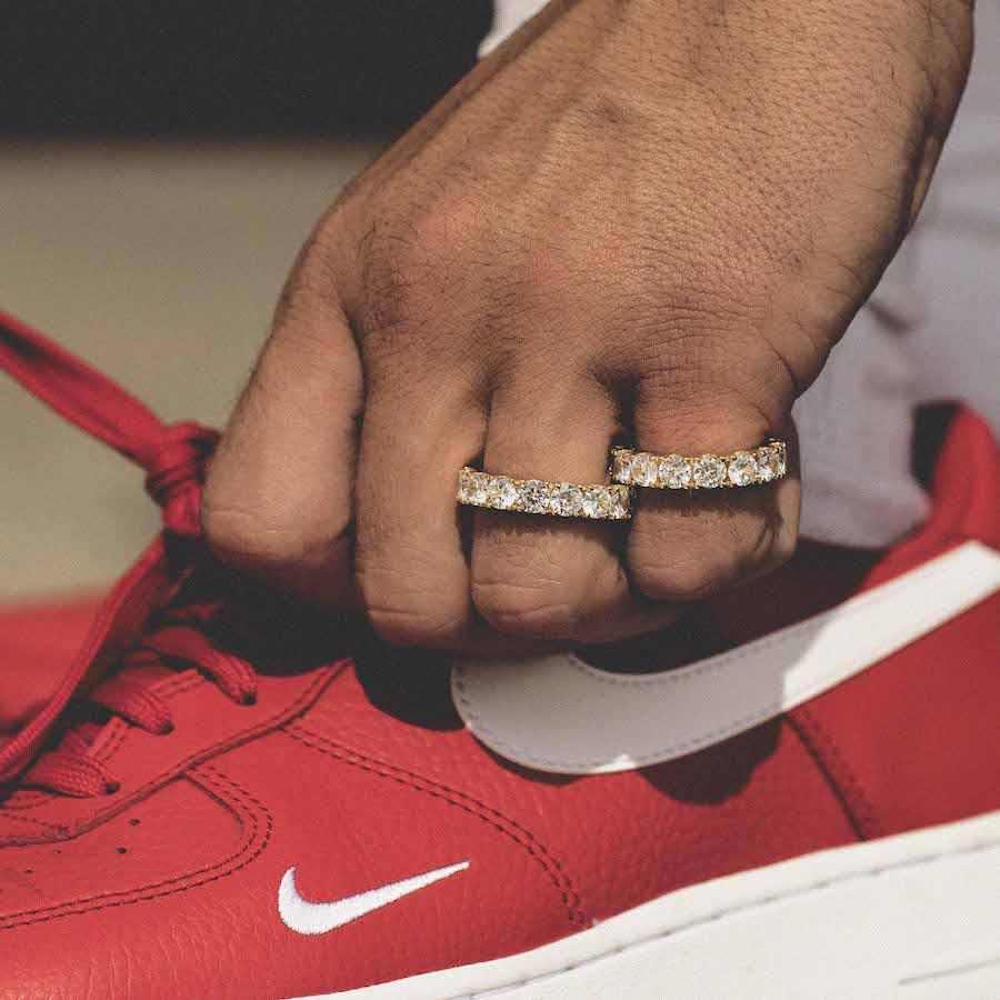 5mm Eternity Band Ring in Yellow Gold Vermeil