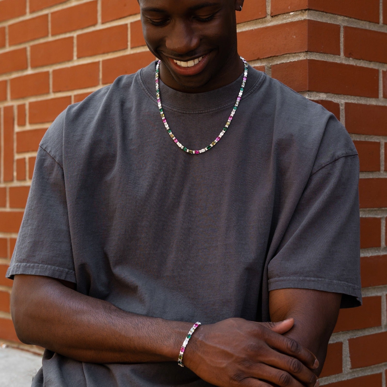 Multicolor Mixed Oval Cut Tennis Chain- 5mm