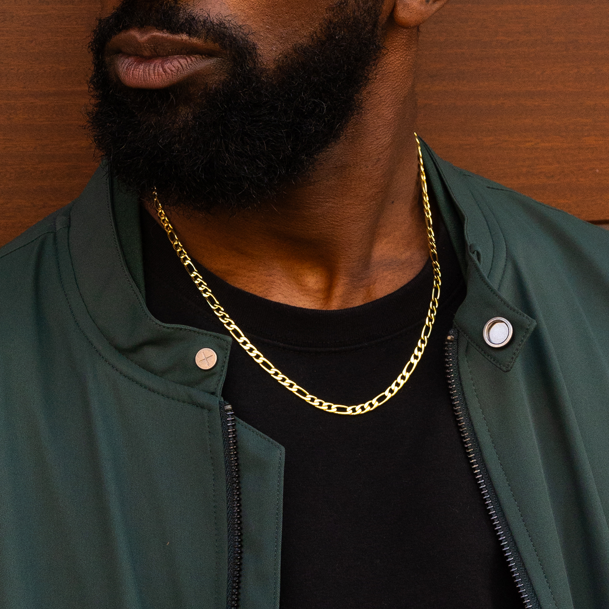 Figaro Link Chain in Yellow Gold - 4mm