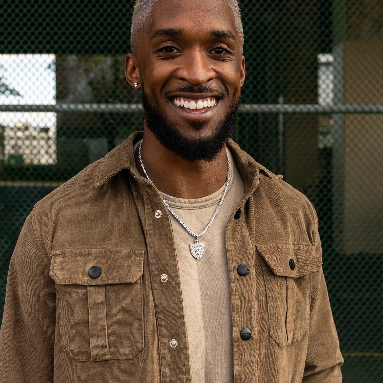 Las Vegas Raiders Official NFL Micro Logo Pendant - White Gold