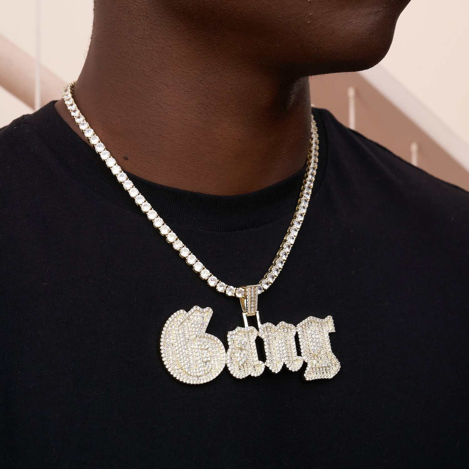 Custom Name Plate Baguette Gothic Font