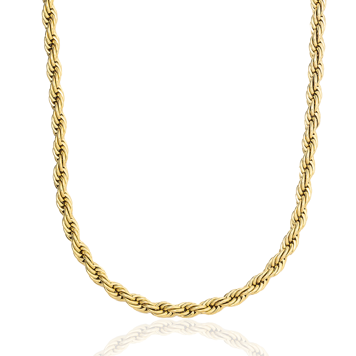 Rope Chain in Yellow Gold- 6mm