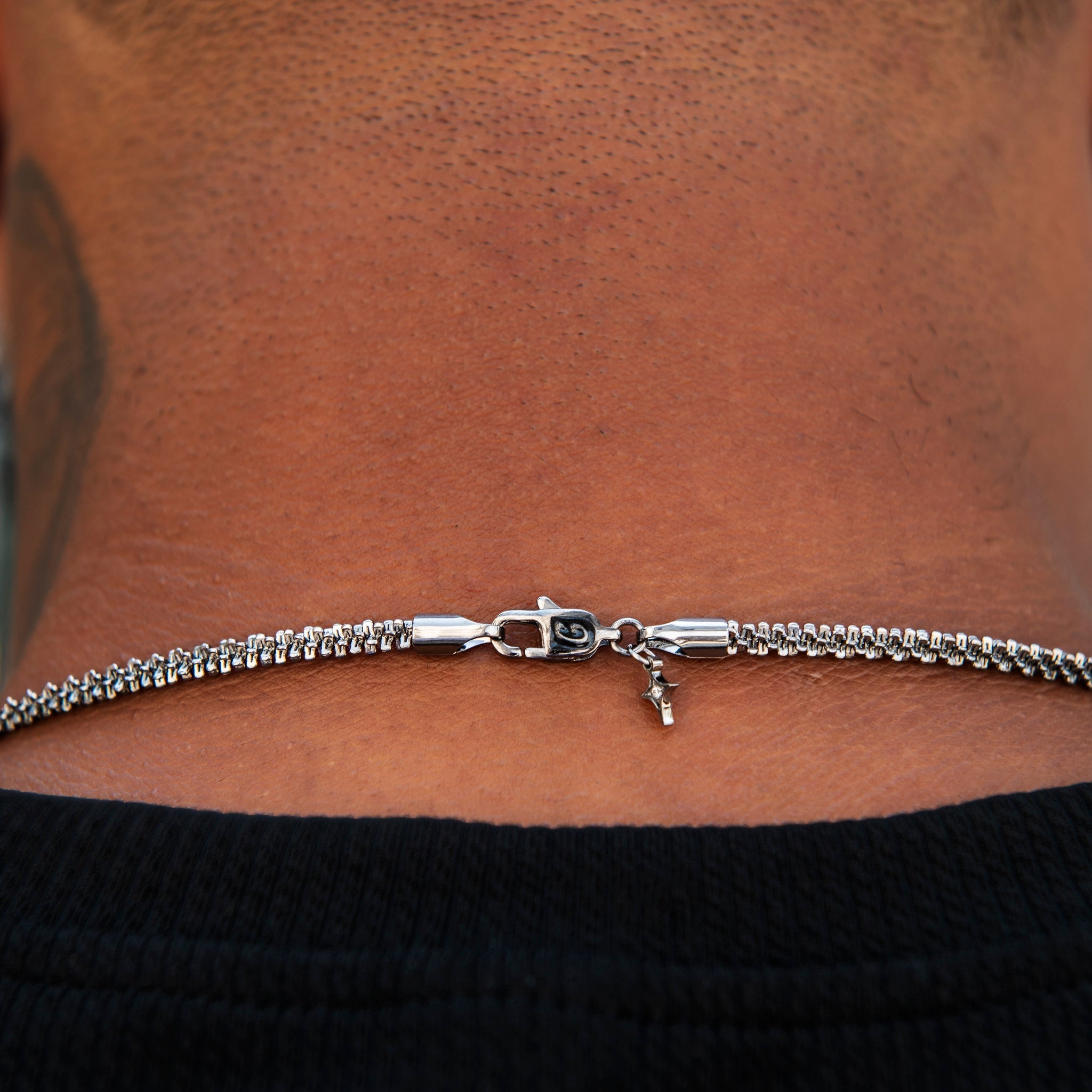 Popcorn Chain in Black - 4mm