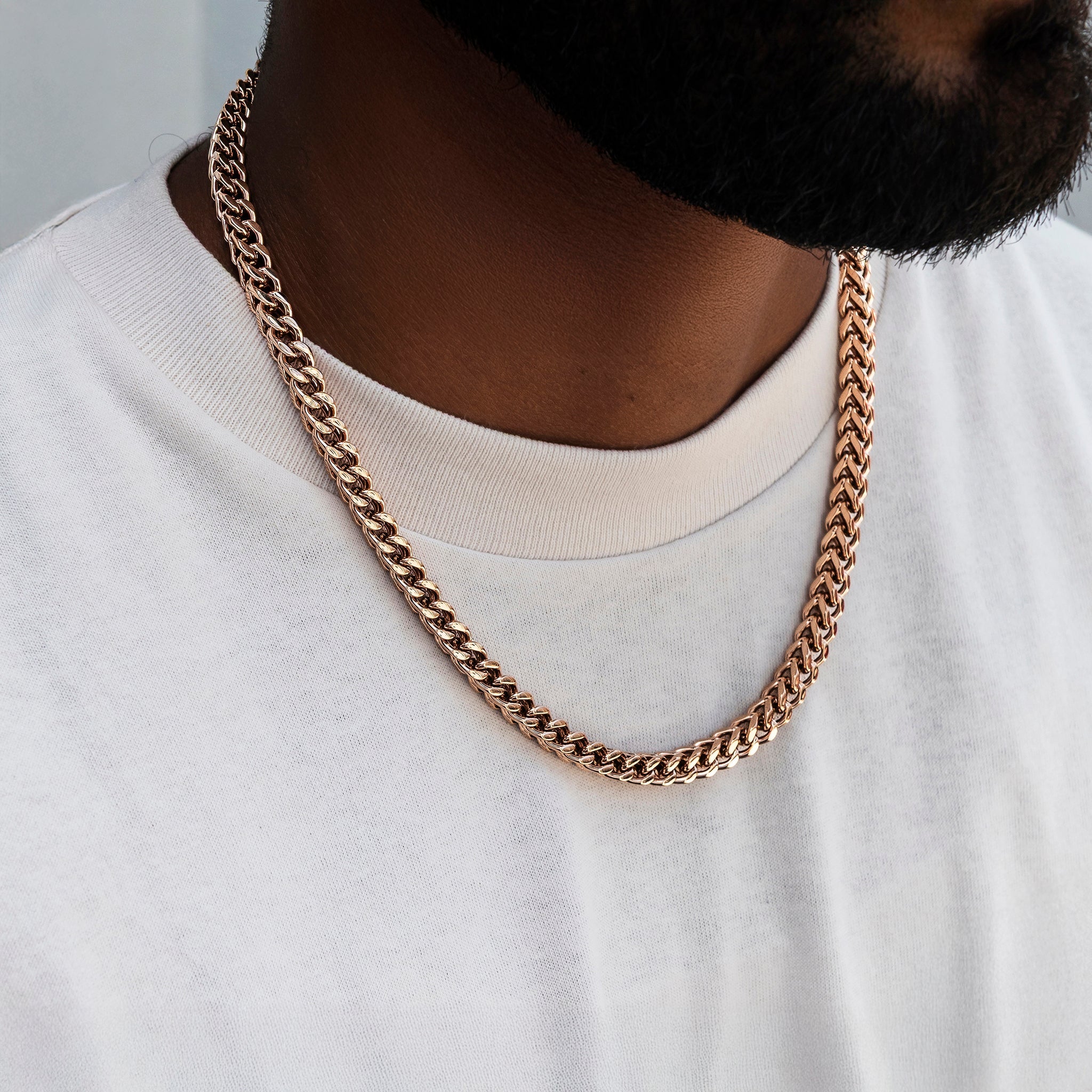 Franco Chain in Rose Gold- 6mm