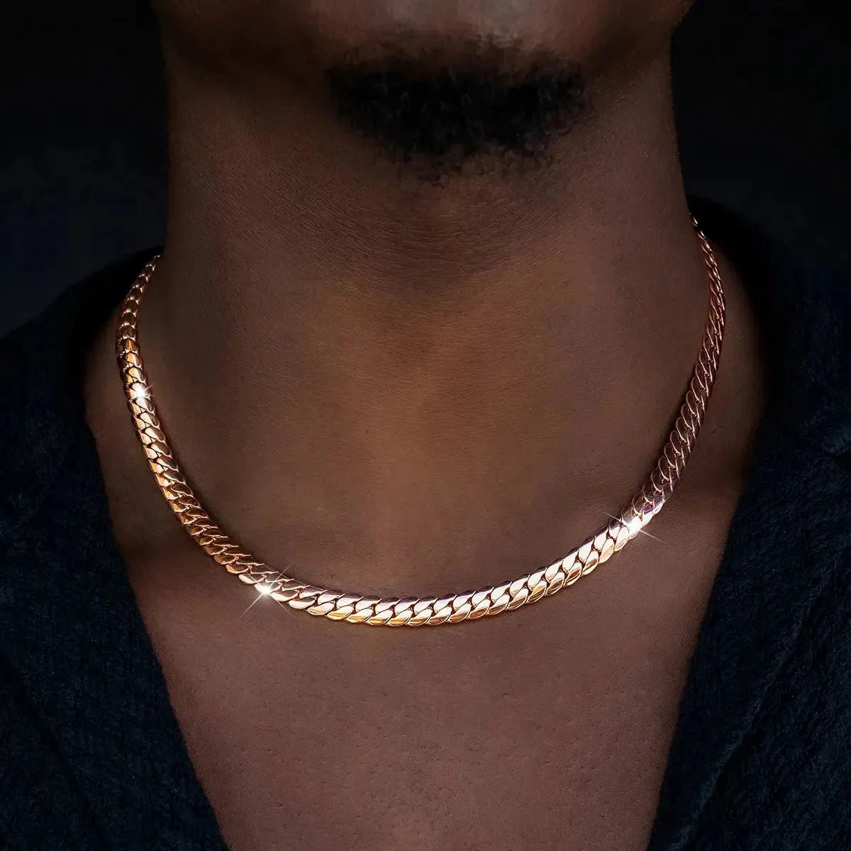 South Beach Cuban™ Chain in Rose Gold- 8mm