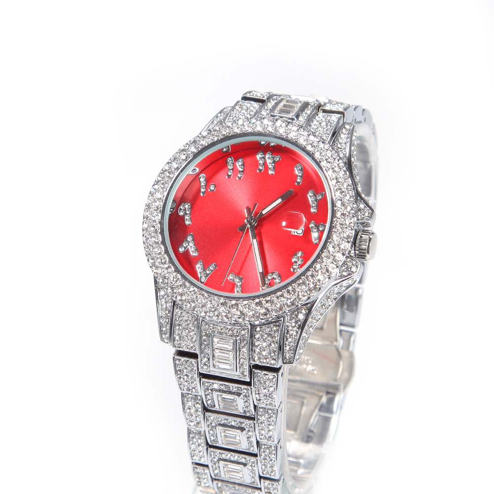BILING Diamond-Encrusted Hip-Hop Ice Watch