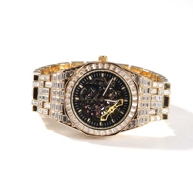 Bling Full Diamond Fashion Mechanical Watch Hip Hop Ice Watch