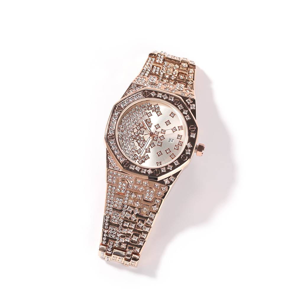Diamond Octagon Full Diamond Star Watch