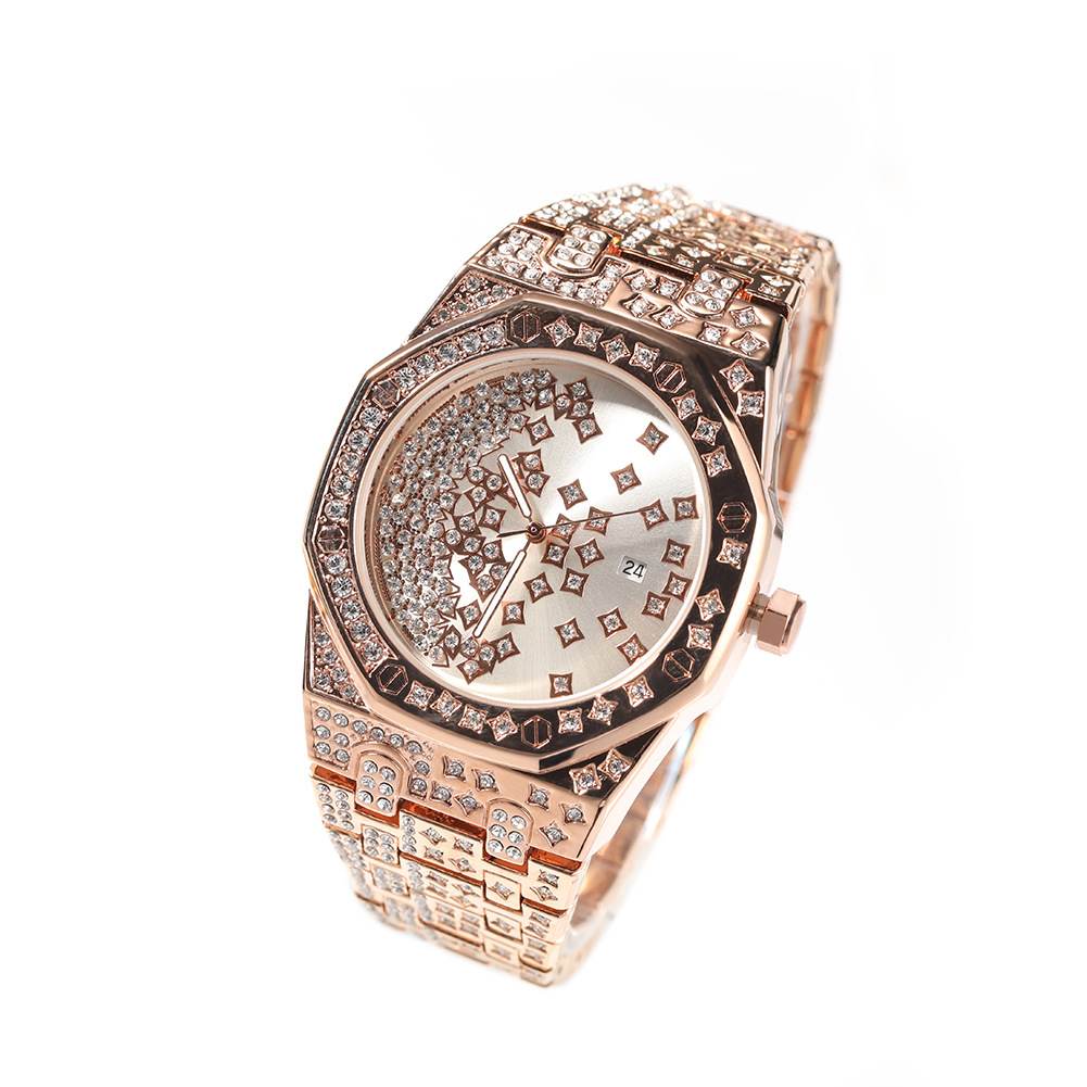 Diamond Octagon Full Diamond Star Watch