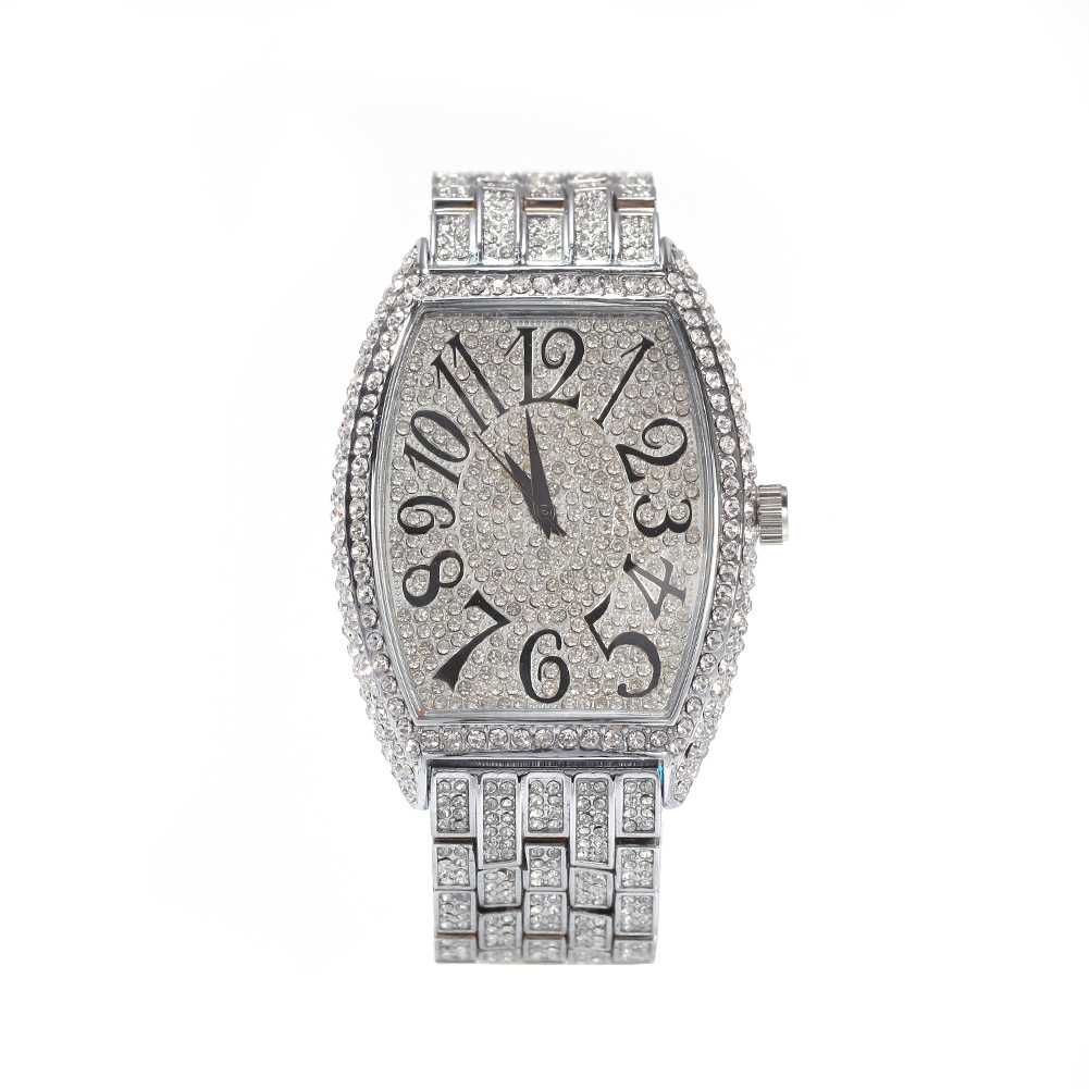 Fashion Square Full Diamond Ice Watch