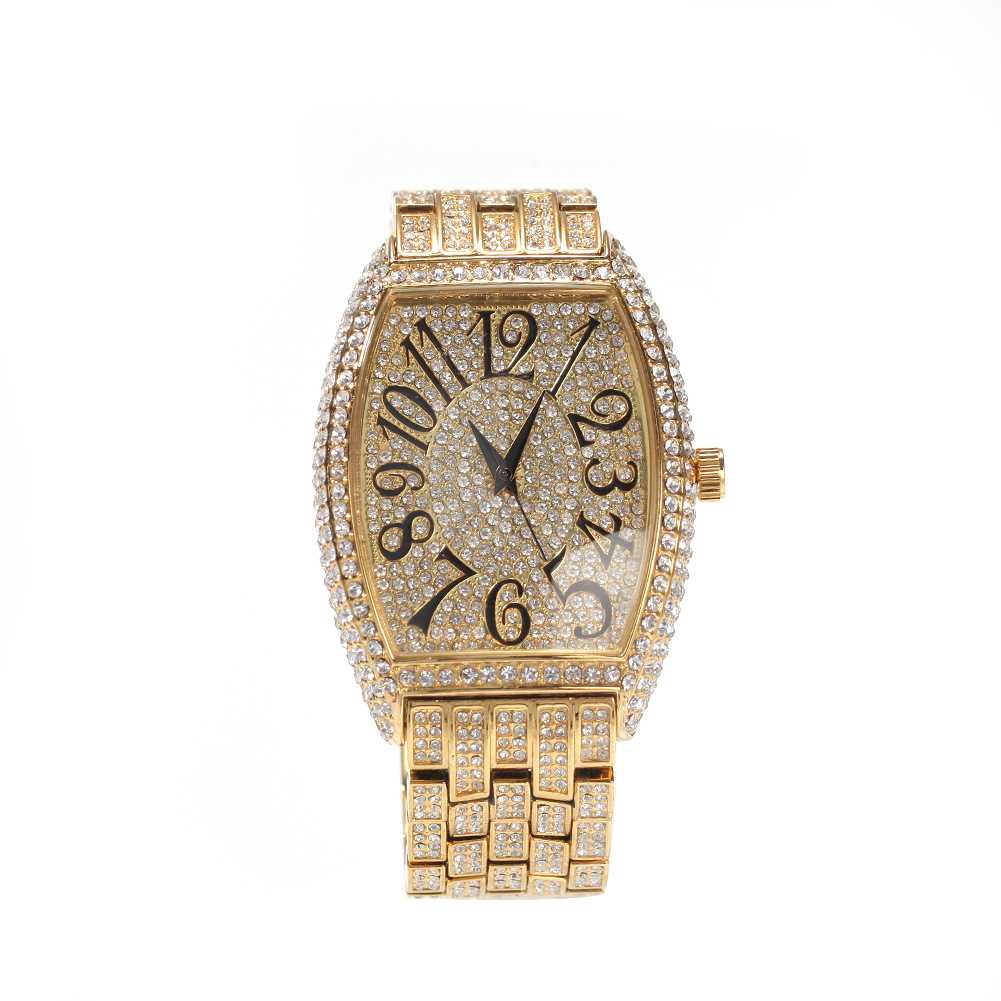 Fashion Square Full Diamond Ice Watch