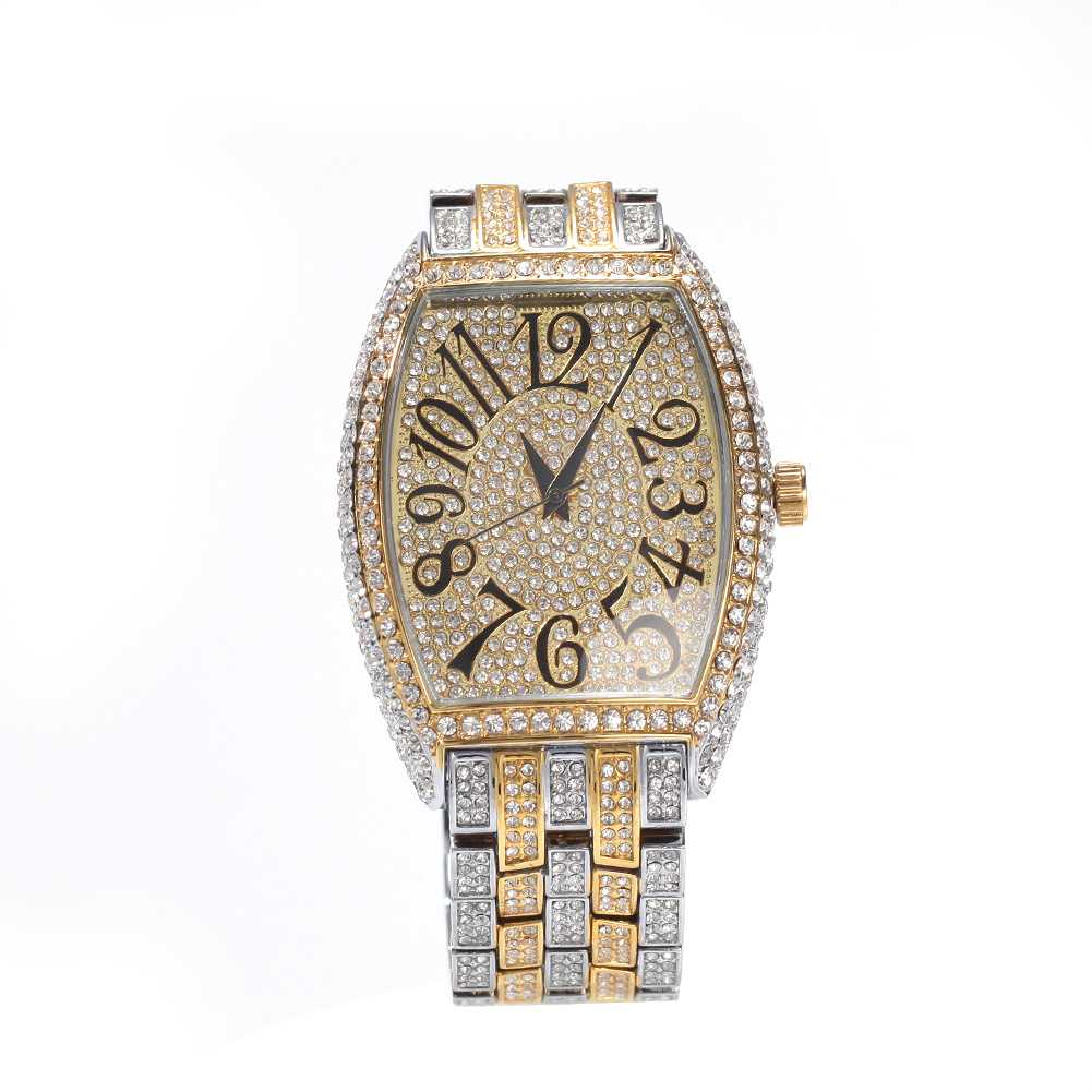 Fashion Square Full Diamond Ice Watch