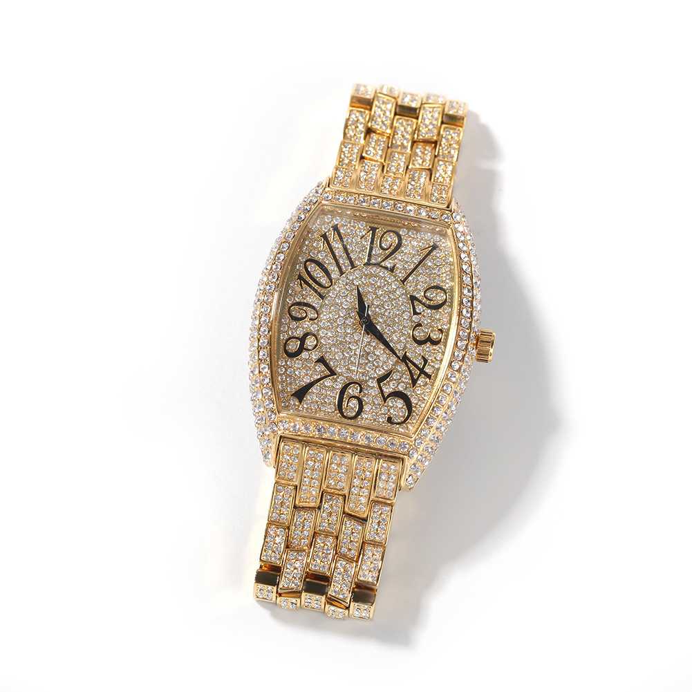 Fashion Square Full Diamond Ice Watch