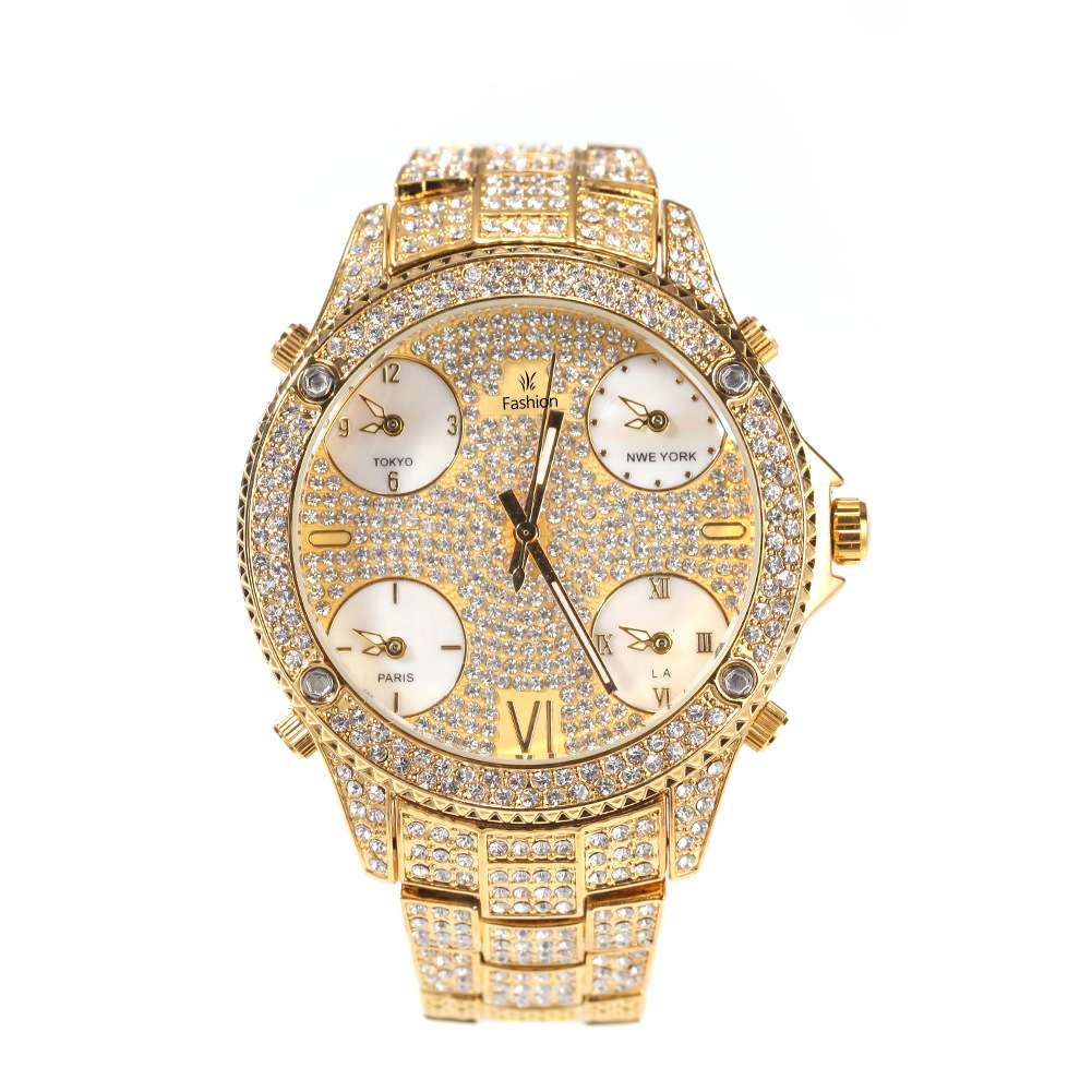 Full Diamond Big Dial Hip Hop Ice Watch
