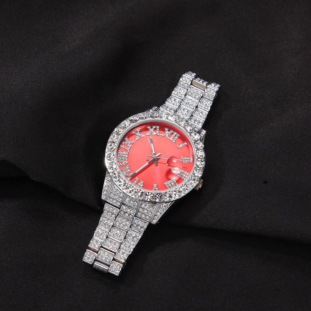 Full Diamond Roman Numeral Diamond Watch