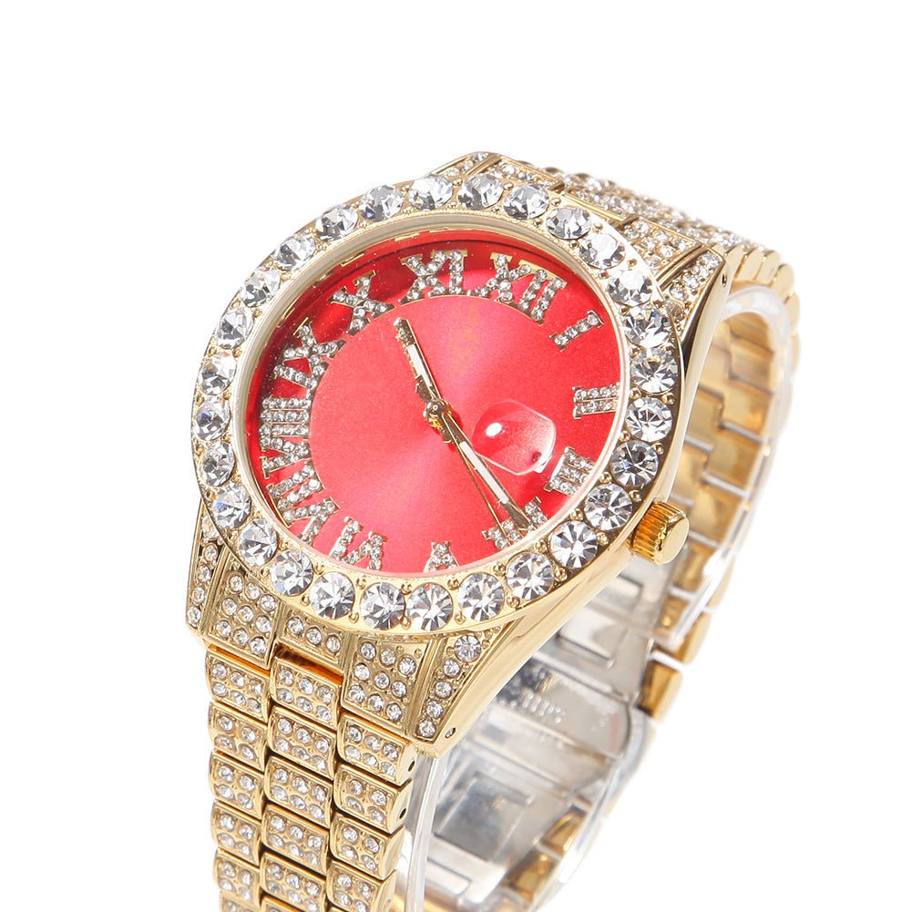 Full Diamond Roman Numeral Diamond Watch