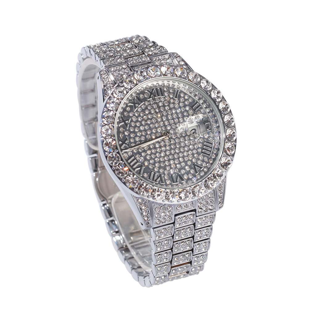 Full Diamond Waterproof Hip Hop Punk Ice Watch