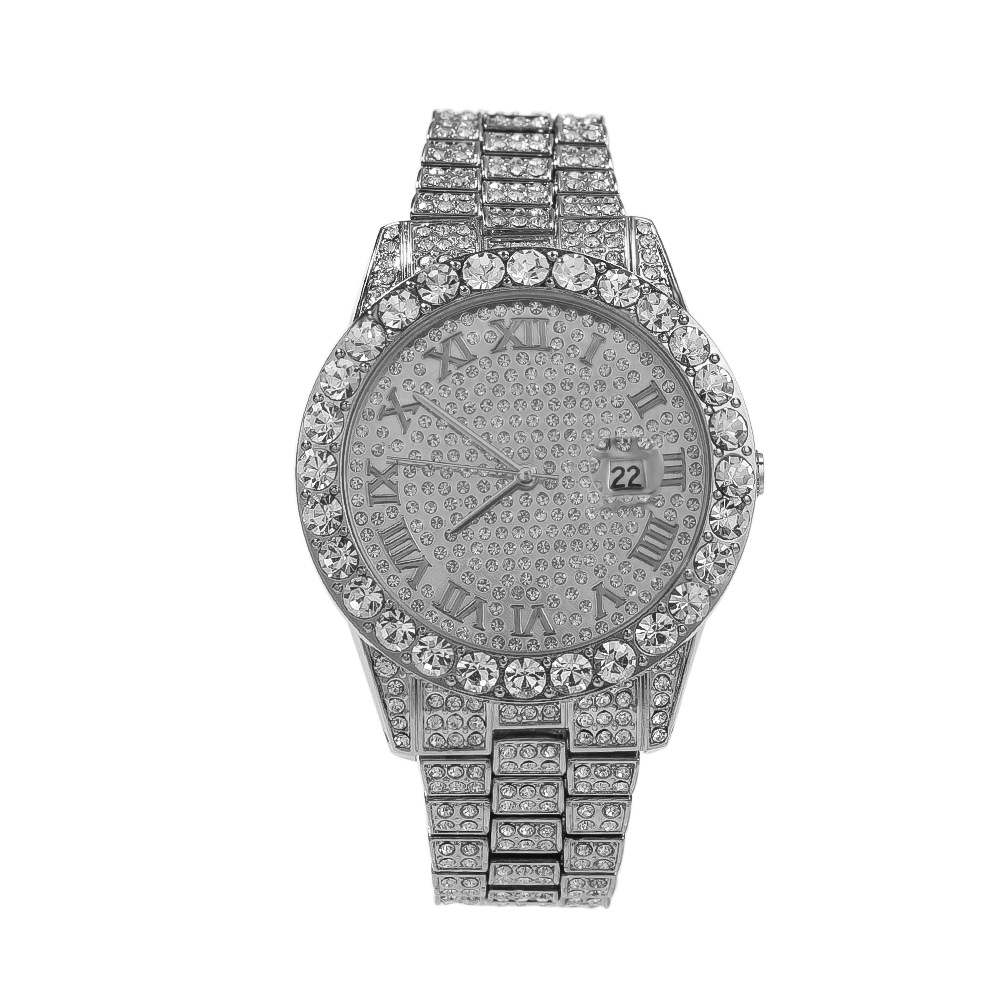Full Diamond Waterproof Hip Hop Punk Ice Watch