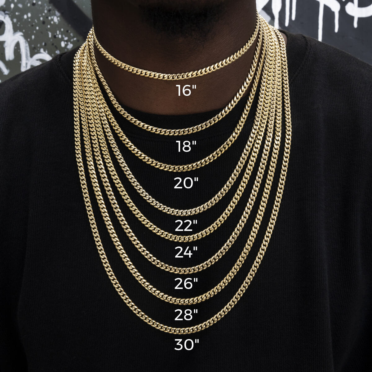Cuban Link Chain in Yellow Gold - 5mm