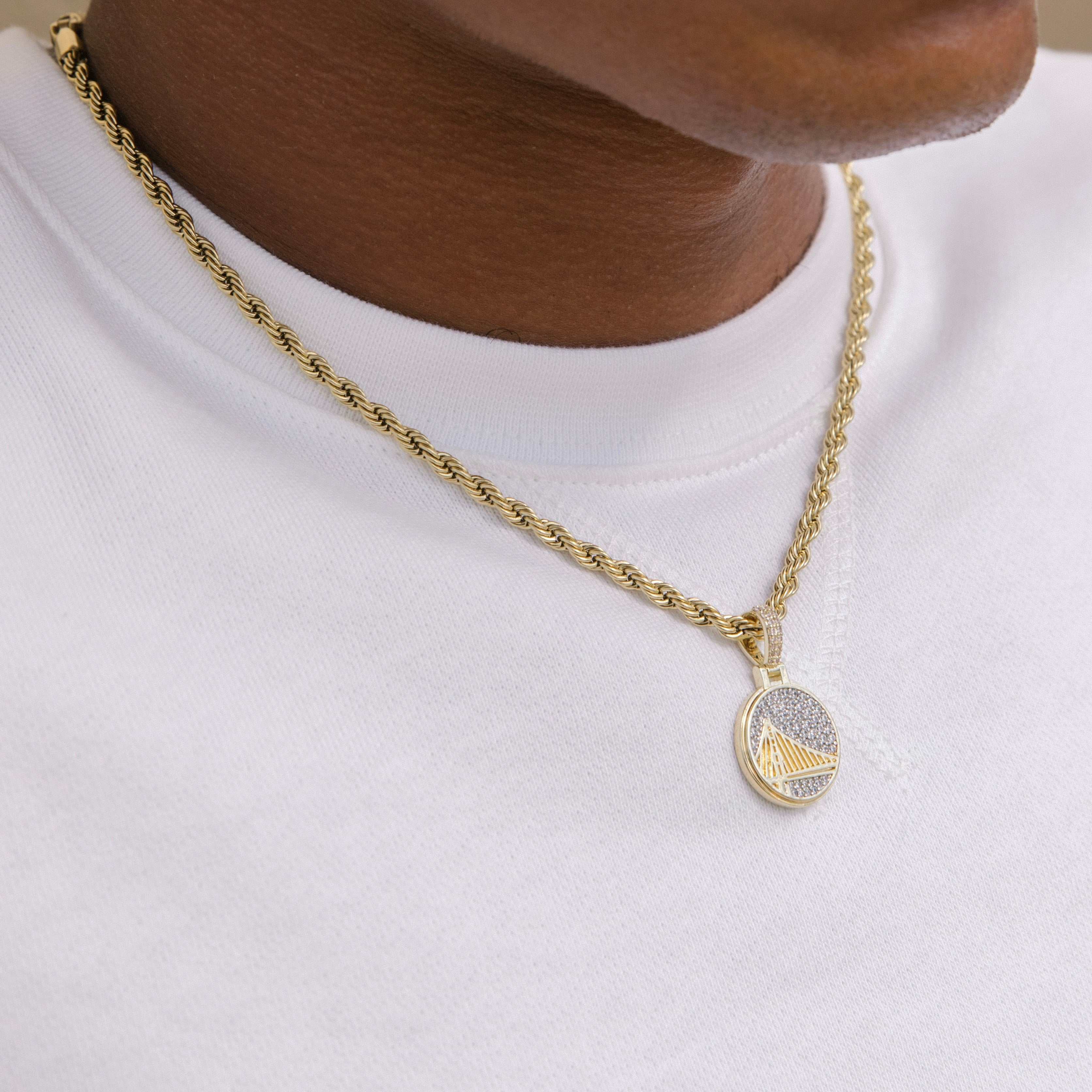 Golden State Warriors Official NBA Micro Logo Pendant