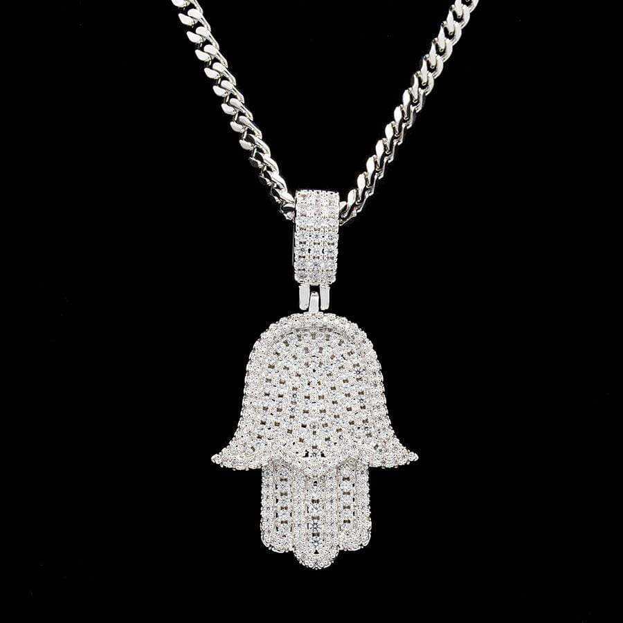 Hamsah Pendant in White Gold