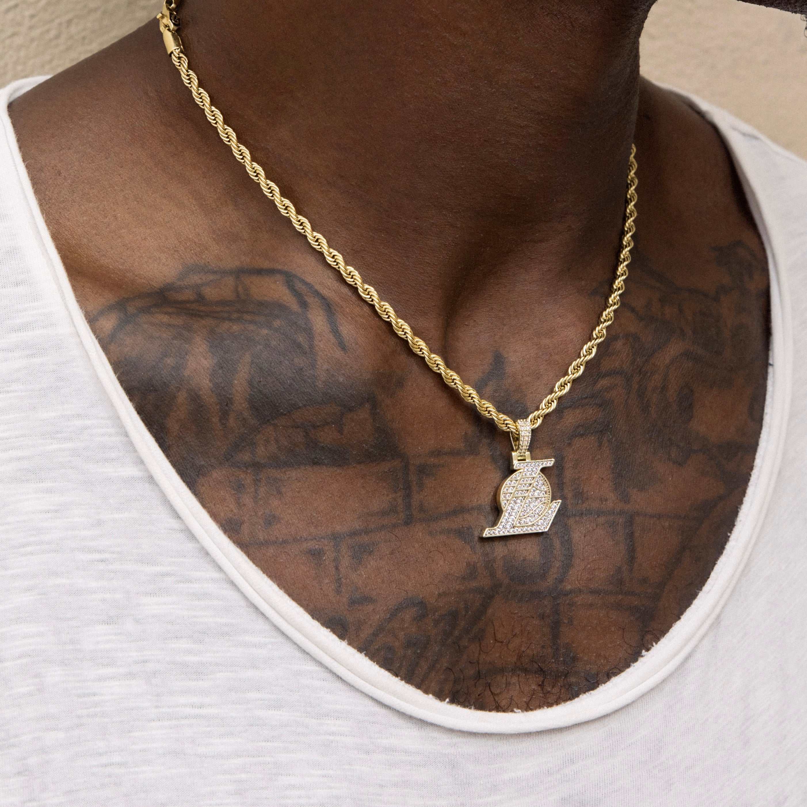 Los Angeles Lakers Official NBA Micro Logo Pendant