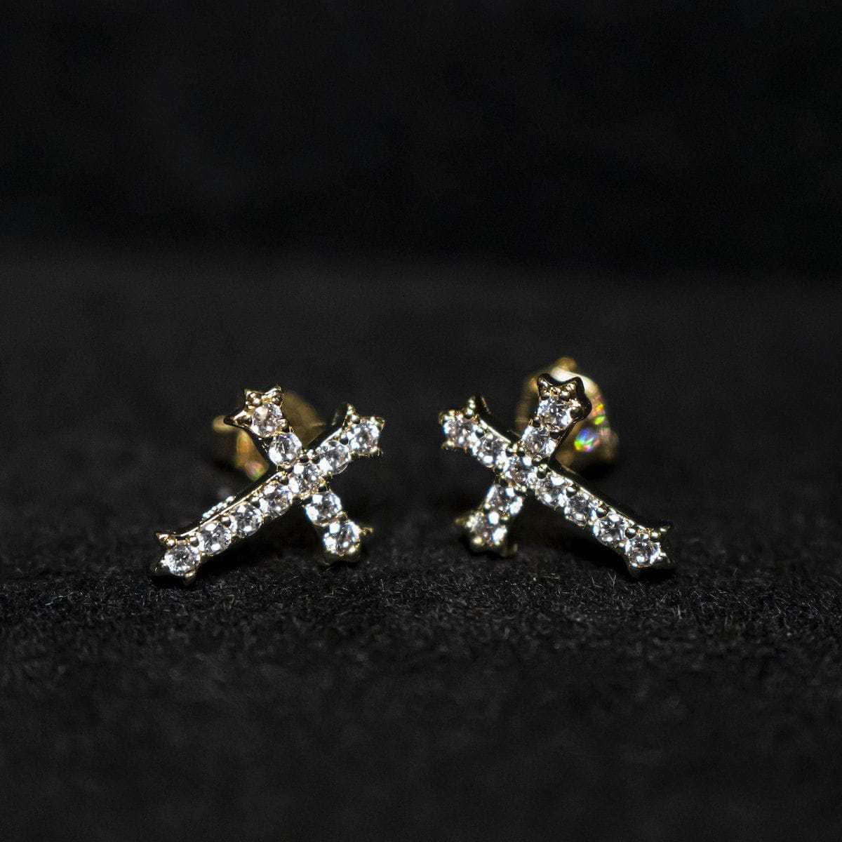 Micro Cross Stud Earrings