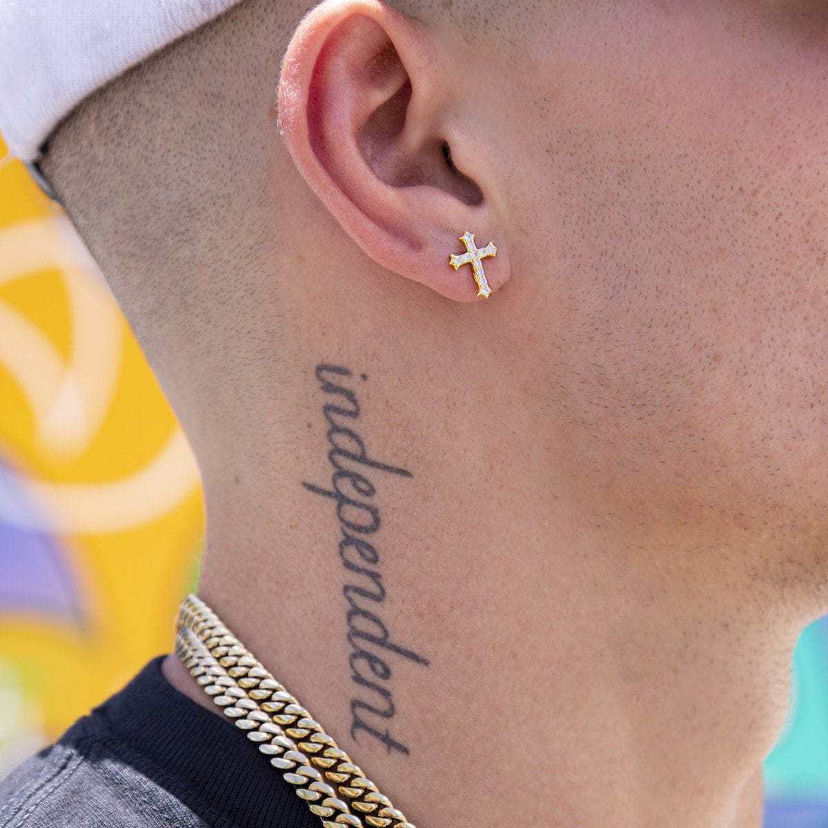 Micro Cross Stud Earrings