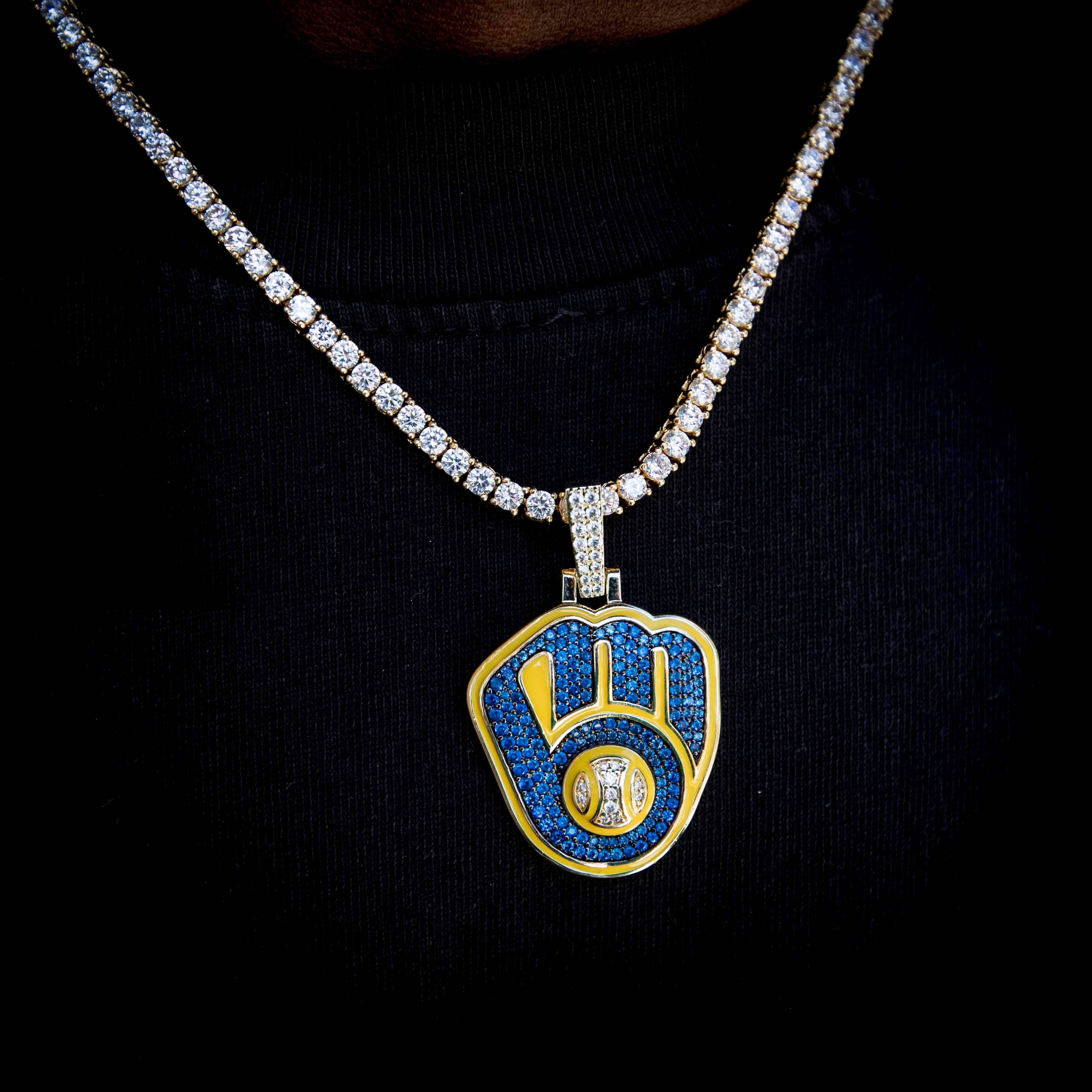 Milwaukee Brewers Official MLB Logo Pendant